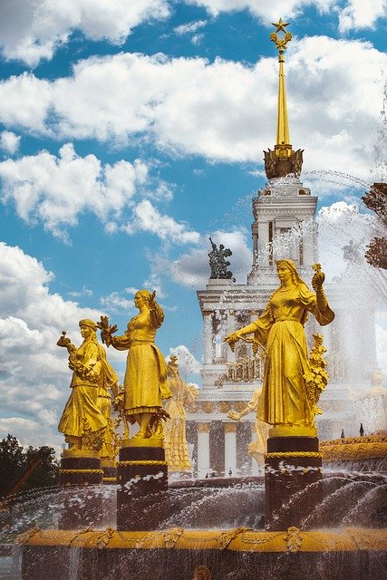 Free download Vdnh Moscow Fountain -  free photo or picture to be edited with GIMP online image editor