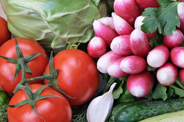 Free download Vegetables Radishes Tomato -  free photo or picture to be edited with GIMP online image editor