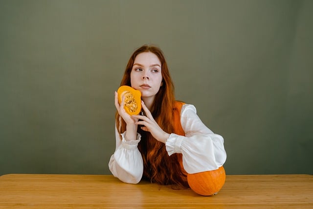 Free download vegetables woman redhead portrait free picture to be edited with GIMP free online image editor