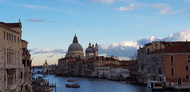 Ücretsiz indir Venice Canale Grande Santa Maria ücretsiz fotoğraf şablonu, GIMP çevrimiçi resim düzenleyici ile düzenlenebilir