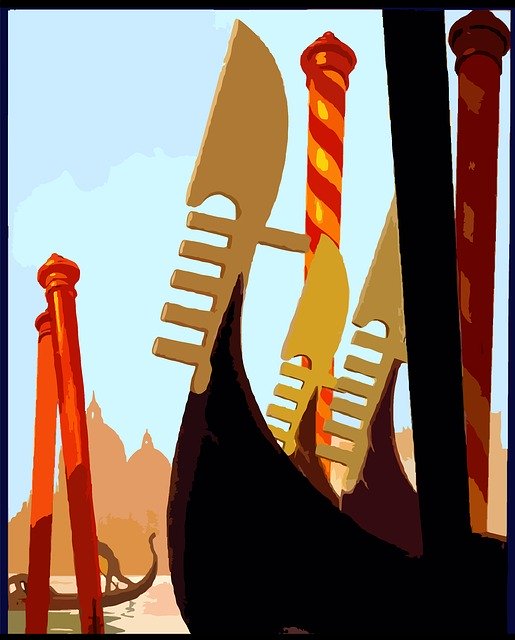 Free download Venice Italy Gondola -  free illustration to be edited with GIMP free online image editor