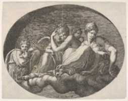 Free download Venus Among Goddesses and Two Amours free photo or picture to be edited with GIMP online image editor