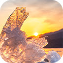 very large beautiful chunk ice sunrise winter  screen for extension Chrome web store in OffiDocs Chromium