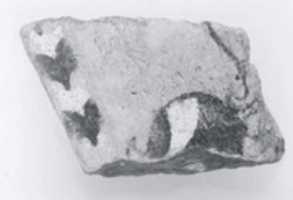 Free download Vessel sherd with pomegranate and geometric decoration free photo or picture to be edited with GIMP online image editor