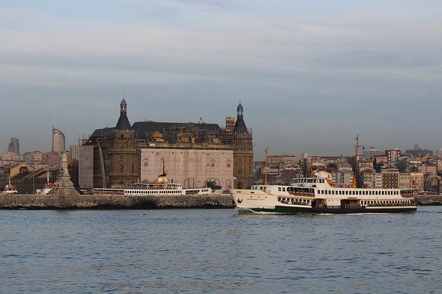 Free download v haydarpasa station port train free picture to be edited with GIMP free online image editor