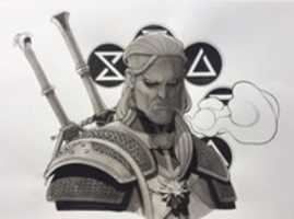 Free download Videogame Geralt of Rivia Fanart free photo or picture to be edited with GIMP online image editor