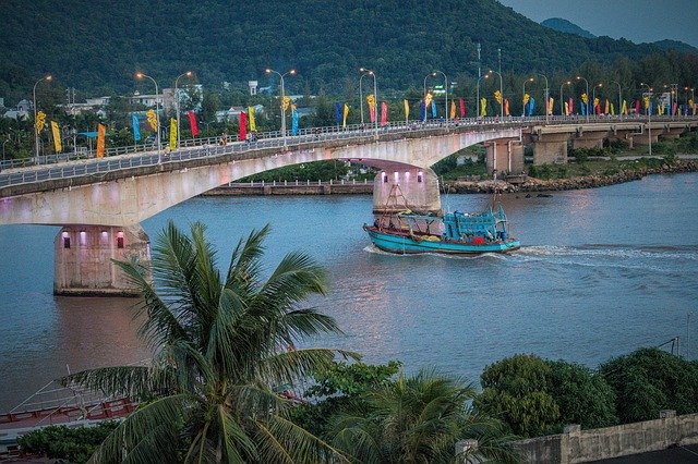 Free download Vietnam Bridge River -  free photo or picture to be edited with GIMP online image editor