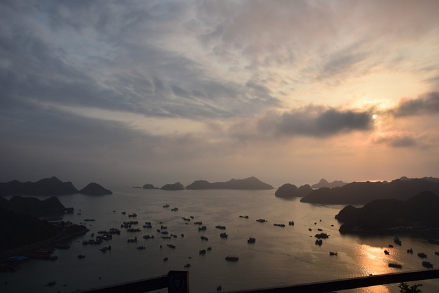 Free download vietnam ha long bay sunset light free picture to be edited with GIMP free online image editor