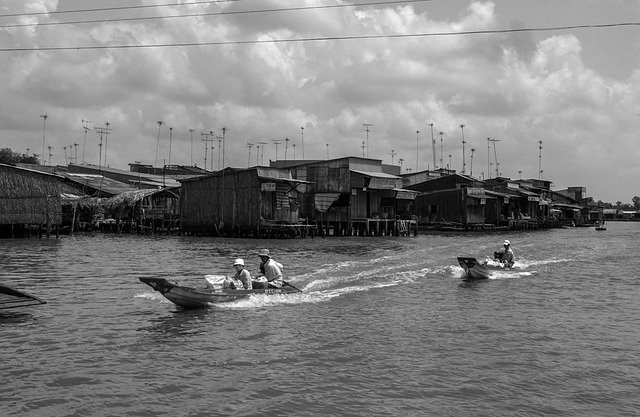 Free download vietnam homeland ca mau boats sea free picture to be edited with GIMP free online image editor