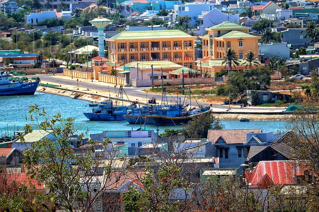 Free download vietnam mui ne port ships city free picture to be edited with GIMP free online image editor