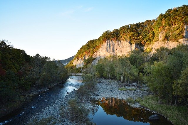 Free download Views Blue Sky River -  free photo or picture to be edited with GIMP online image editor