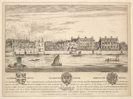 Free download Views of Durham House, Salisbury House and Worcester House on Thames, not by Hollar free photo or picture to be edited with GIMP online image editor