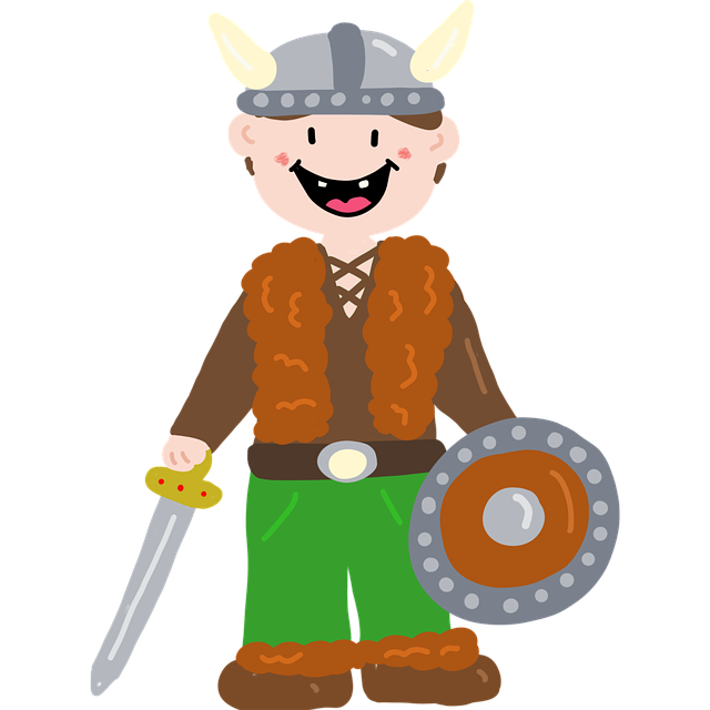 Descărcare gratuită Viking History Cute ilustrație gratuită pentru a fi editată cu editorul de imagini online GIMP