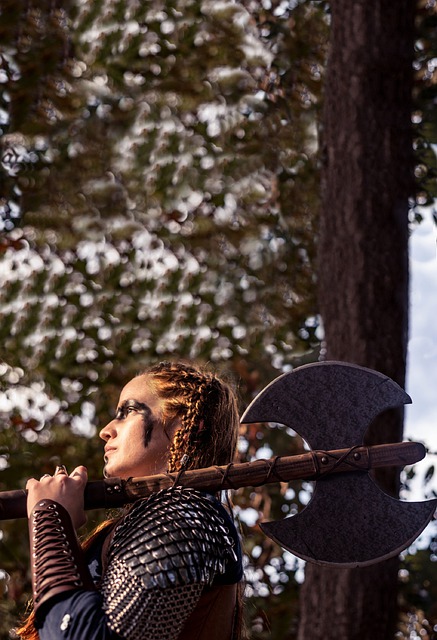 Free download viking warrior woman axe fantasy free picture to be edited with GIMP free online image editor