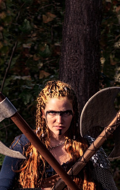 Free download viking woman axe warrior fantasy free picture to be edited with GIMP free online image editor