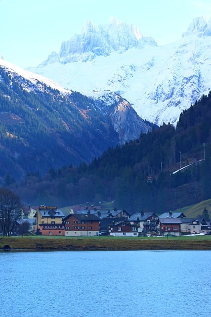 Free download village alps engelberg winter free picture to be edited with GIMP free online image editor