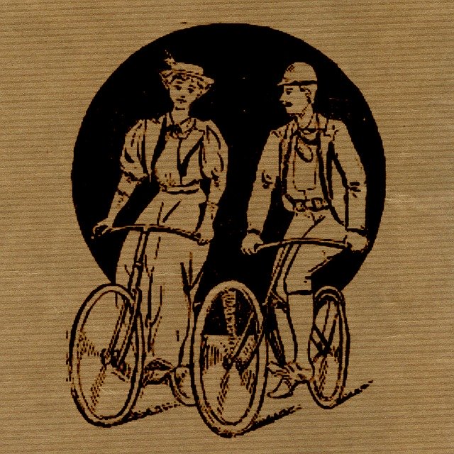 Free download Vintage Bicycle Man -  free illustration to be edited with GIMP free online image editor