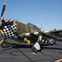 Vintage P 47 Thunderbolt on Airport Tarmac  screen for extension Chrome web store in OffiDocs Chromium