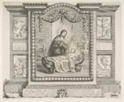 Free download Virgin and Child Surrounded by the Annunciation, Adoration of the shepherds, Crucifixion and Resurrection free photo or picture to be edited with GIMP online image editor