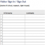 Free download Visitor Sign In Sheet DOC, XLS or PPT template free to be edited with LibreOffice online or OpenOffice Desktop online