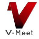 V MEET  screen for extension Chrome web store in OffiDocs Chromium