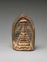 Free download Votive Plaque (Tsa Tsa) with a Stupa free photo or picture to be edited with GIMP online image editor