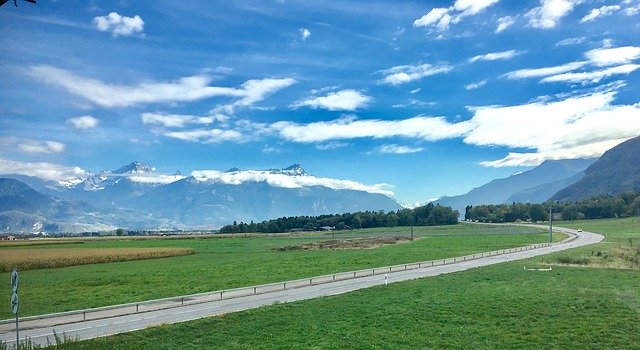 Free download Vouvry Switzerland Mountain -  free photo or picture to be edited with GIMP online image editor