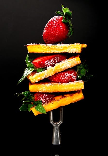 Free download waffles strawberry fruit juicy free picture to be edited with GIMP free online image editor