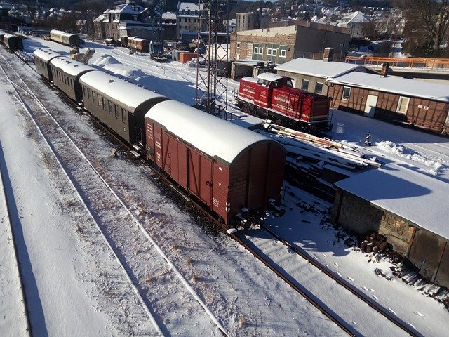 Free picture Wagons Winter Railway -  to be edited by GIMP free image editor by OffiDocs