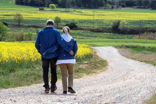 Free download walk couple path rural free picture to be edited with GIMP free online image editor