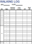 Free download Walking Log DOC, XLS or PPT template free to be edited with LibreOffice online or OpenOffice Desktop online