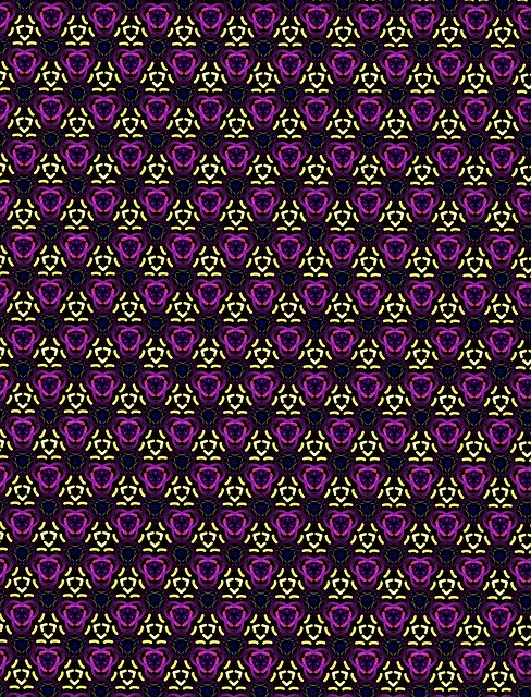 Free download Wallpaper Floral Pattern Purple -  free illustration to be edited with GIMP free online image editor