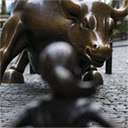Wall Street Bull and Fearless Girl 1366x768  screen for extension Chrome web store in OffiDocs Chromium