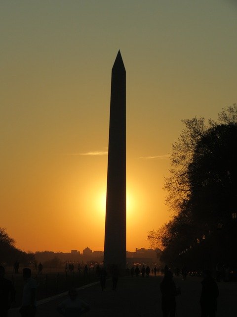 Free download Washington Sunset Obelisk -  free photo or picture to be edited with GIMP online image editor