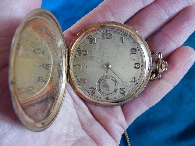 Modèle de montre photo de poche antique - pour OffiDocs