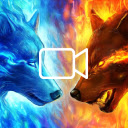 Water And Fire Wolf Live Wallpaper Animation  screen for extension Chrome web store in OffiDocs Chromium