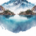Watercolor Mountain Lake  screen for extension Chrome web store in OffiDocs Chromium