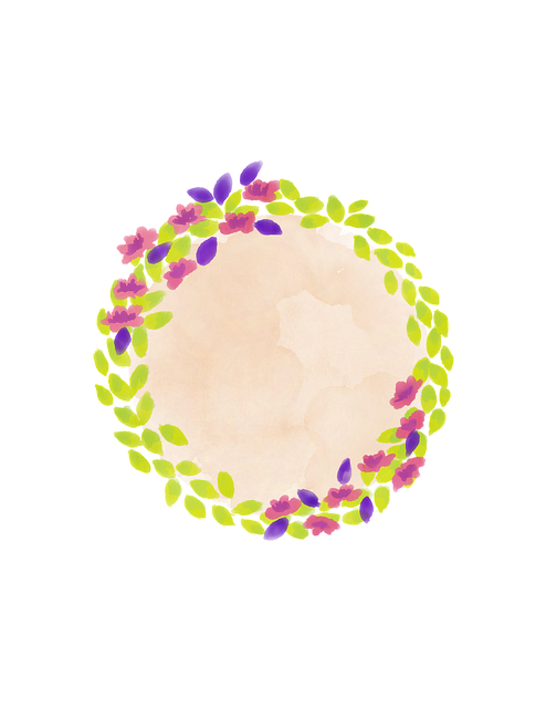 Free download Watercolour Wreath -  free illustration to be edited with GIMP free online image editor