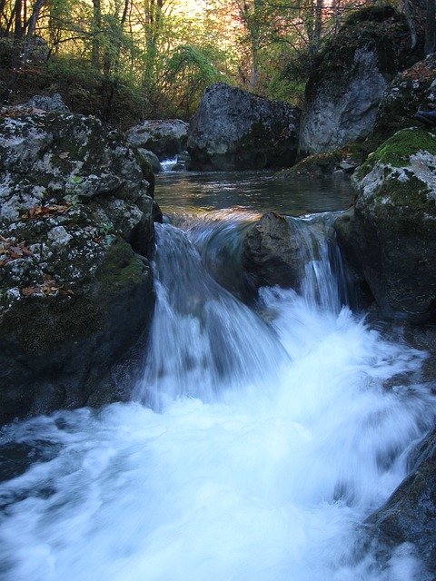 Free download Waterfall Forest Stones -  free photo or picture to be edited with GIMP online image editor