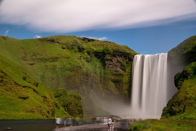 Téléchargement gratuit de Waterfall Iceland Skogafoss - photo ou image gratuite à éditer avec l'éditeur d'images en ligne GIMP