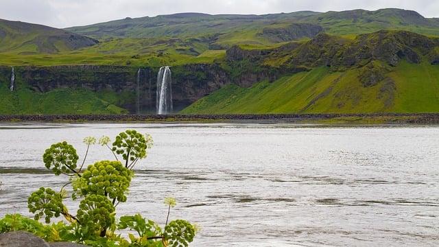 Free download waterfall landscape nature iceland free picture to be edited with GIMP free online image editor