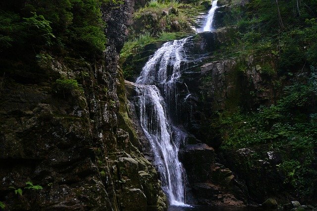 Muat turun percuma Waterfall Landscape Nature Templat foto percuma untuk diedit dengan editor imej dalam talian GIMP