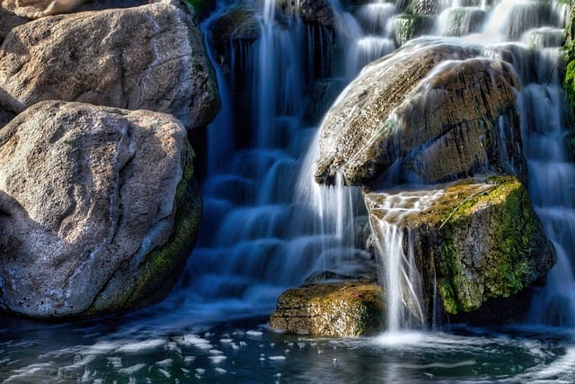 Free download waterfall moses river rocks water free picture to be edited with GIMP free online image editor