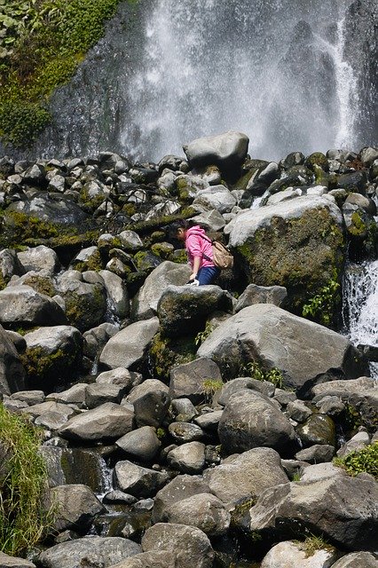 Free download Waterfall Mountain Nature -  free photo or picture to be edited with GIMP online image editor