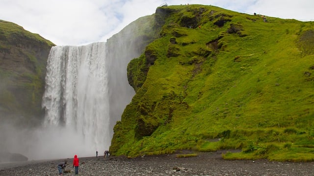 Free download waterfall nature landscape iceland free picture to be edited with GIMP free online image editor