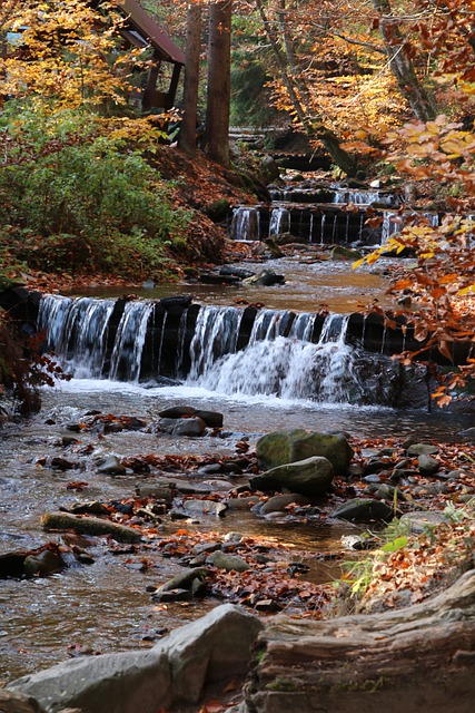 Free graphic waterfall river autumn rocks to be edited by GIMP free image editor by OffiDocs