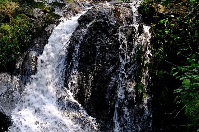 Free graphic waterfall rocks stream nature to be edited by GIMP free image editor by OffiDocs