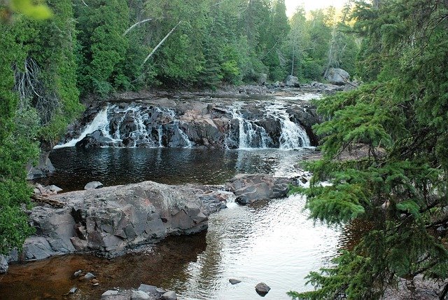 Free download Waterfalls Stream Spring -  free photo or picture to be edited with GIMP online image editor