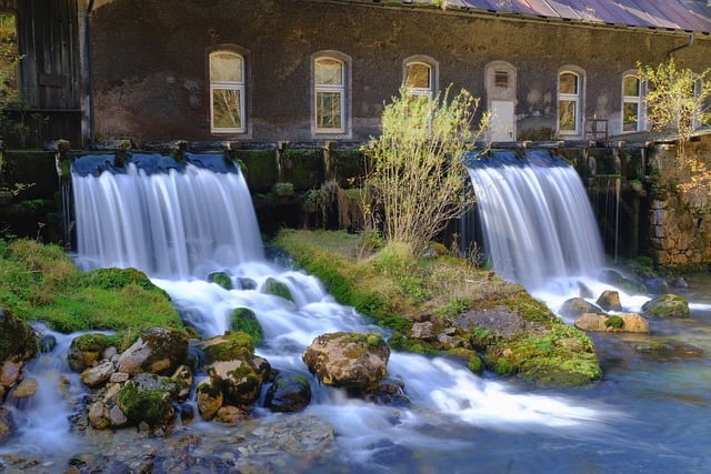Free download waterfall water hydropower nature free picture to be edited with GIMP free online image editor