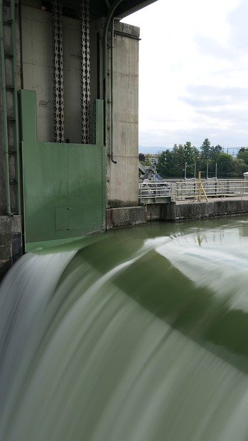 Free download Water Power Plant Rhine -  free photo or picture to be edited with GIMP online image editor